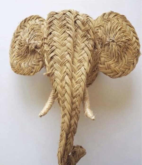 CABEZA DE ELEFANTE TRENZADA A MANO